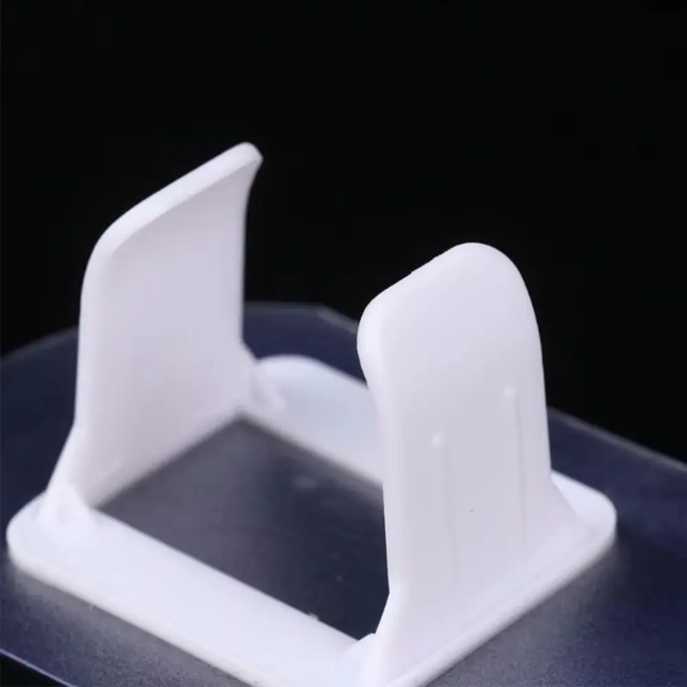 Fix Self-adhesive Pipe Clamp Hooks 5pcs Plastic Cable Clips Fixed Buckle Non-punching Pipe Support Drain Outlet Pipe