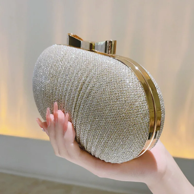 Women Evening Clutches Coin Purse Dinner Handbag Delicate Small Gold Dress Shoulder Bag Small Wedding Bag Bridal Wallet