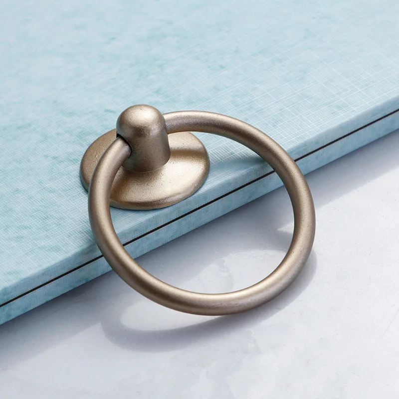1x Antique ring Drawer Knob Single Hole Kitchen Closet Dresser Handles Pulls Cupboard Wardrobe Door Knob Drawer Pull