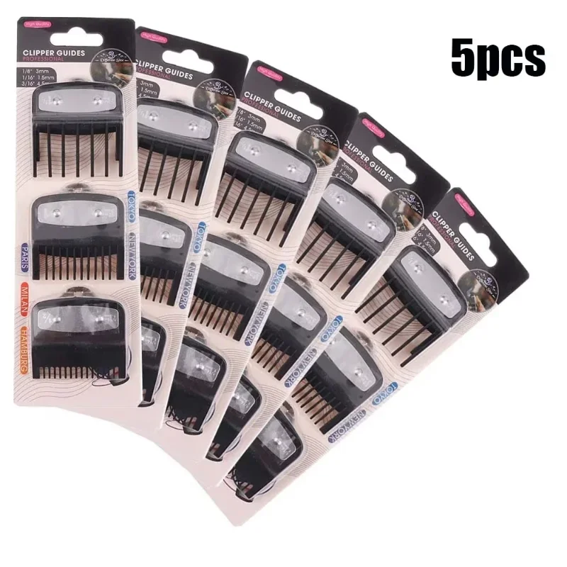 2026 Black Plastic Limit Comb 1.5mm 3mm 4.5mm Hair Clipper Trimmer Cutting Guide Replacement Attachment Salon Styling Tools