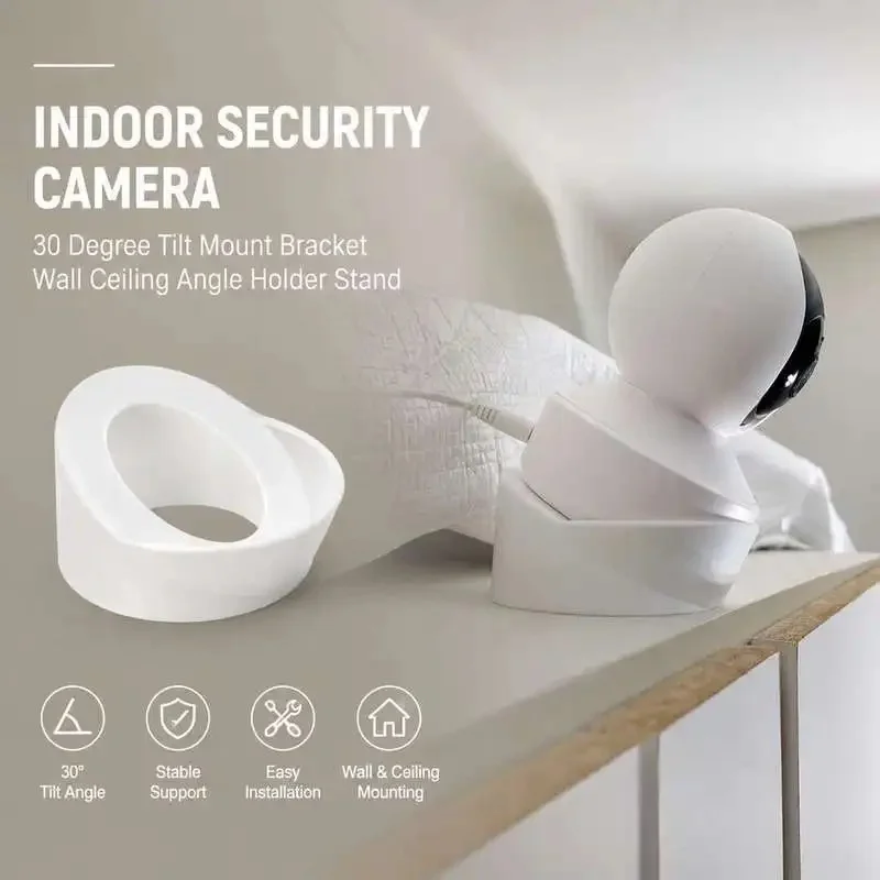 Indoor Surveillance Camera 30 Degree Tilt Bracket Wall Ceiling Angle Mount Holder Stand