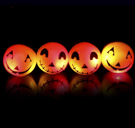 Wholesale Halloween Ring Horror Gruesome Led Light Pumpkin Favor Flash Ring flash Ring Halloween pumpkin ornament YH174