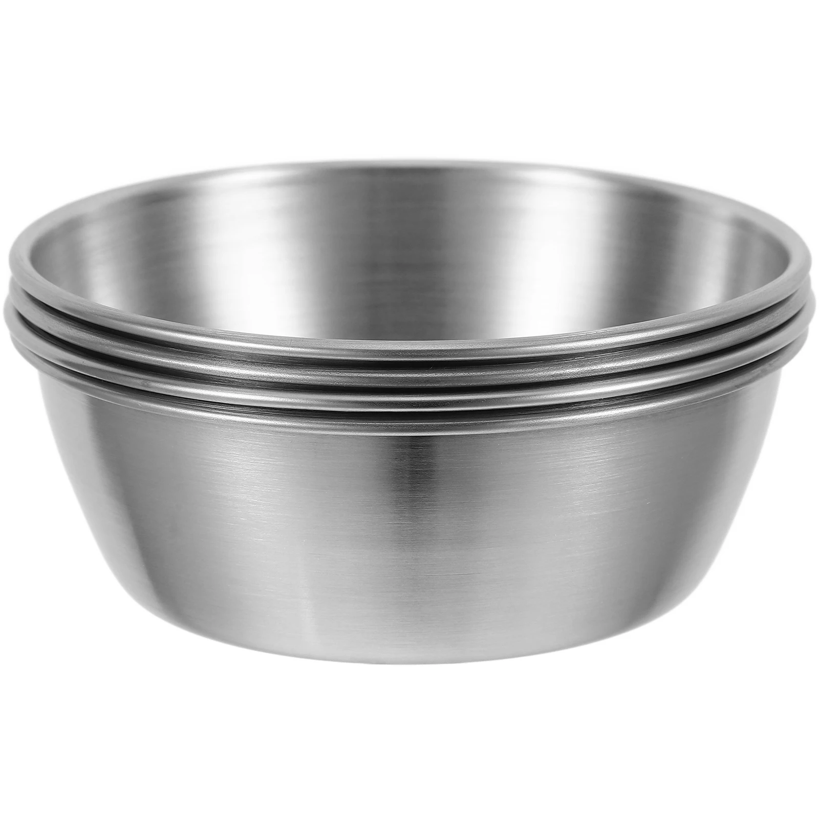 

4Pcs Stainless Steel Sauce Bowls Condiment Dishes Ketchup Mustard Dipping Sauces Everyday Use Condiment Containers