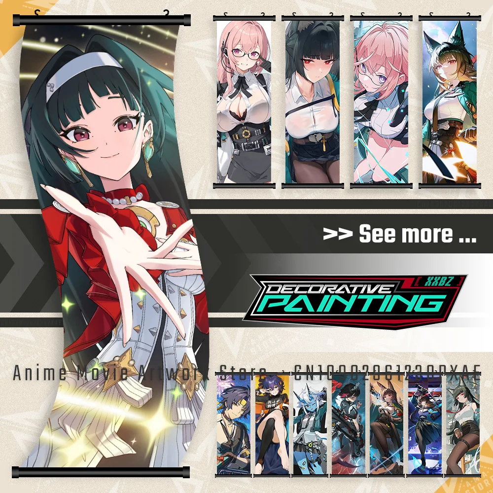 

Hot Game Zenless Zone Zero Canvas Picture Zhu Yuan Home Decoration Hanging Painting Wall Art Prints Anime Poster For Living Room