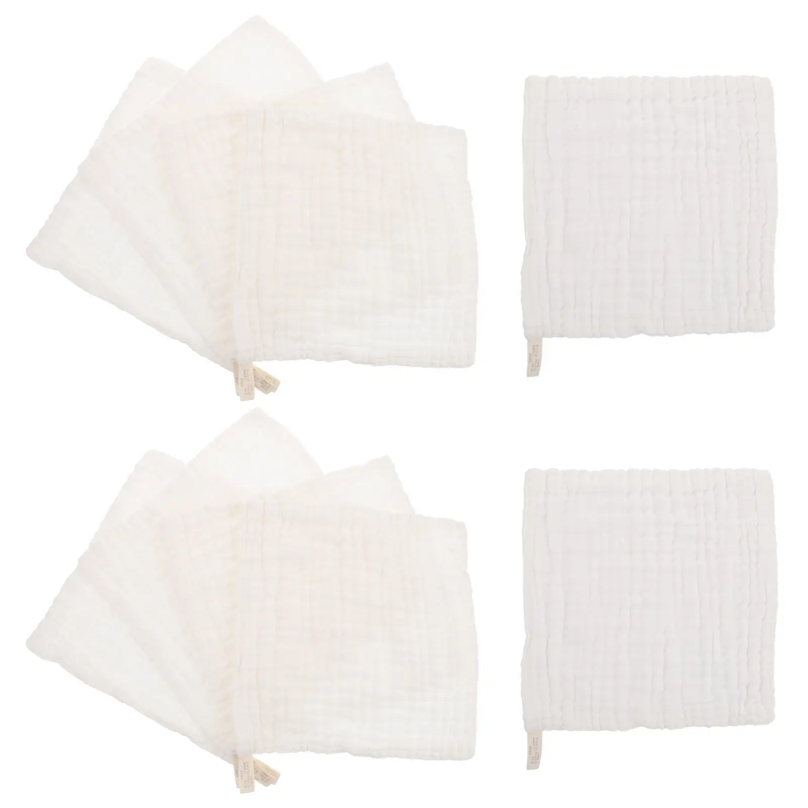 

10 шт. марлевых салфеток для новорожденных, мягкие хлопковые полотенца для лица, ванны, вытирания слюны, многофункциональные салфетки для ухода за кожей младенцев