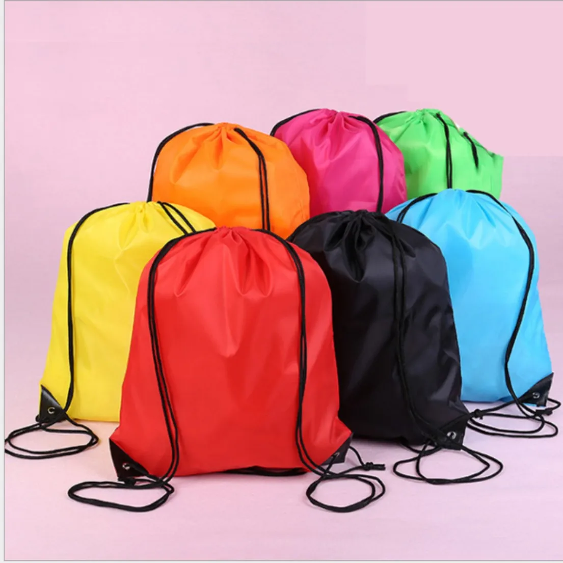 Waterproof Foldable Package Shoe Pocket Storage Organize Bag Polyester Draw Pocket Drawstring Bags Toiletry Bag Case Sports Bags