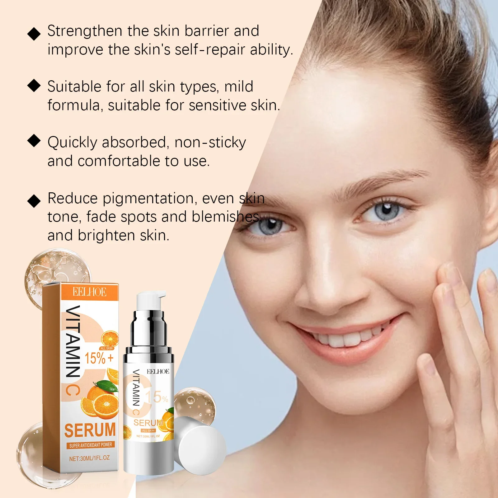 Vitamin C Serum for A Smooth, Even Complexion - Fades Fine Lines and Wrinkles and Leaves Skin Rejuvenated Tightens The Skin