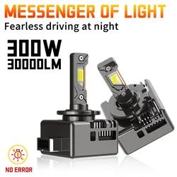 2pcs D1S Led Headlight D3S 6000K white light Super Bright D2S D2R D4S D4R Two-sided Chip Auto Bulb All metal electroplated shell