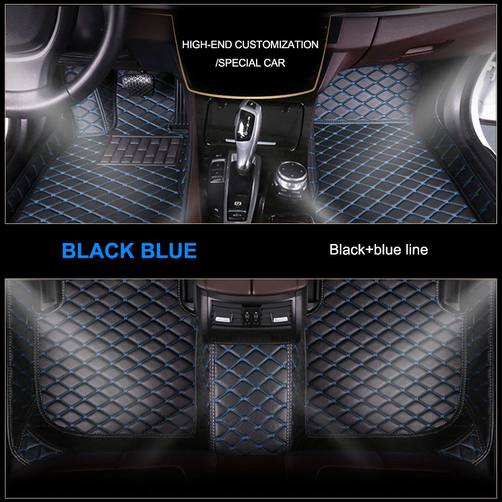 Leather Car Floor Mats Custom For SEAT Toledo Leon ST CUPRA Tarraco Formentor Cupra Auto Foot Pads Interior Accessories