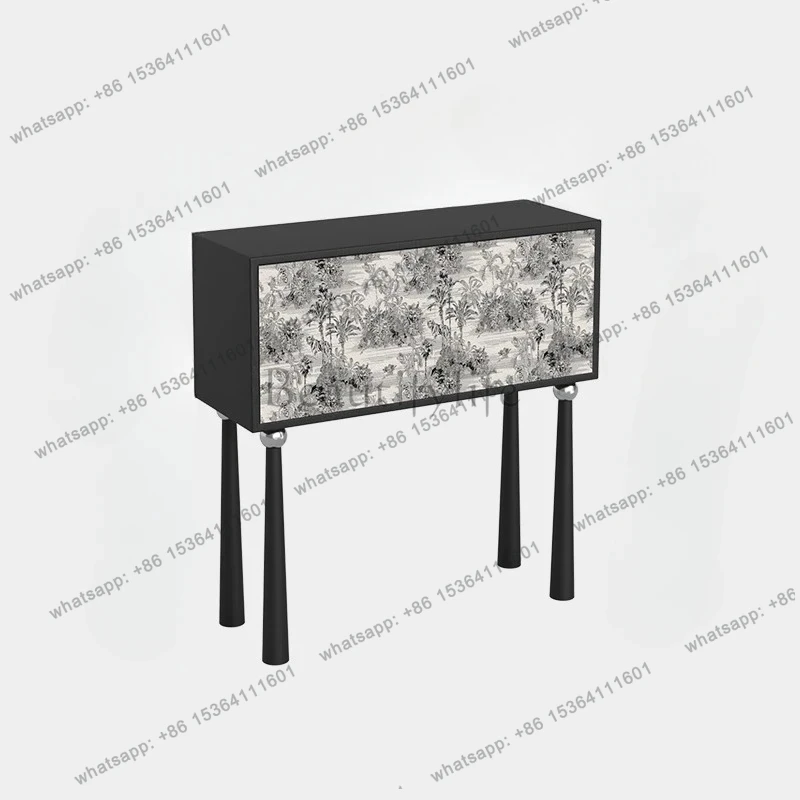 Light luxury entrance enters the door storage at the door of the living room medieval decorative cabinet entrance platform