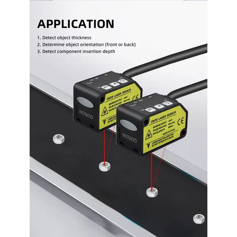 High-Precision GLX Displacement Reflective Sensor CMOS Measures Distance Thickness Diameter of Extremely Small Objects