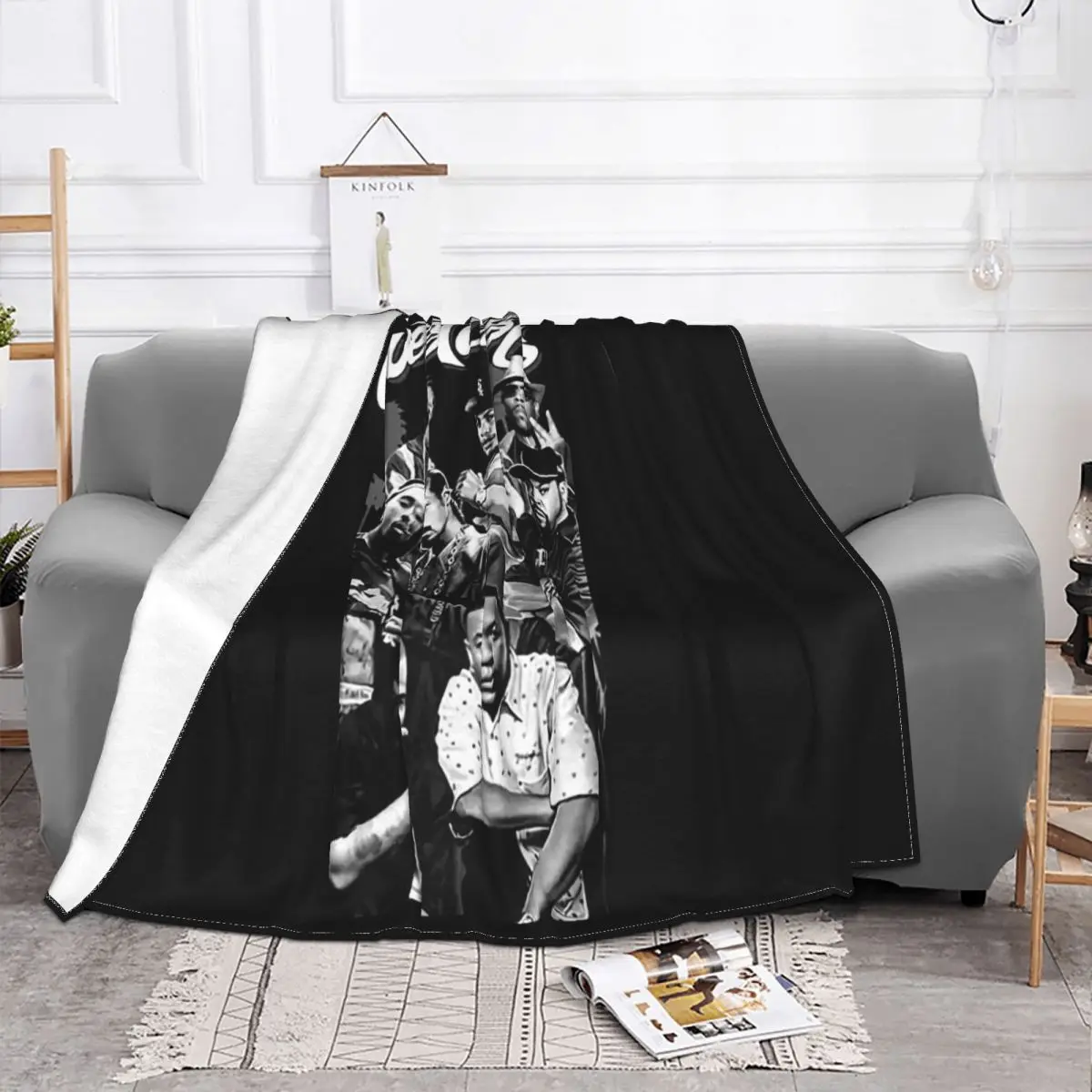 Westcoast Gangsta Rap Mens Heavyweight Printed On Shaka Wear Black Male Adults Throw Blanket