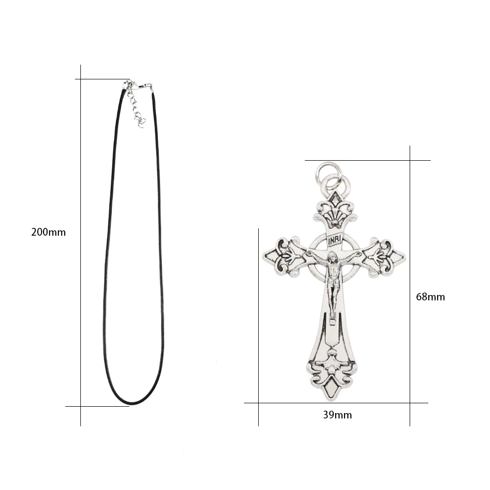 Cars Accessories Vintage Jesus Crucifix Cross Car Pendant Ornaments Charms Rearview Mirror Decoration Hanging Auto Decor Gift