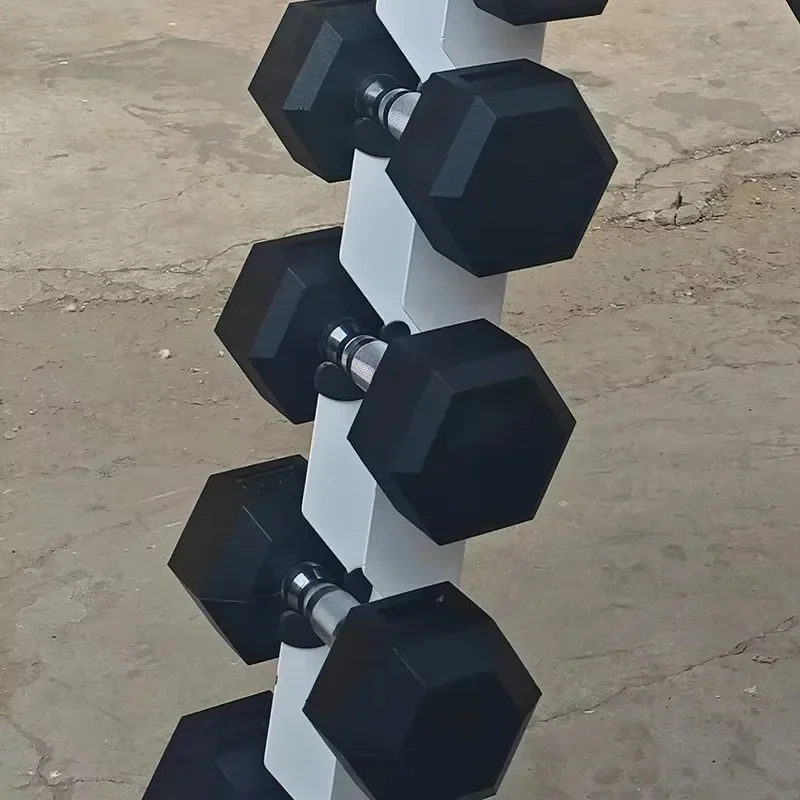 Multi Layer Dumbbell Rack Stand Type Storage With Fixed Holders Securely Organizes Multiple Dumbbells