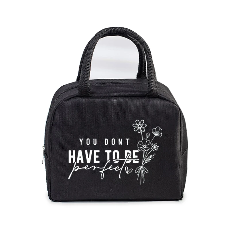 Wild Flower Boho Style Lunch Box Bag Women Reusable Multifunctional Pouch Food Cooler Thermal Picnic Tote Insulated Lunch Bags