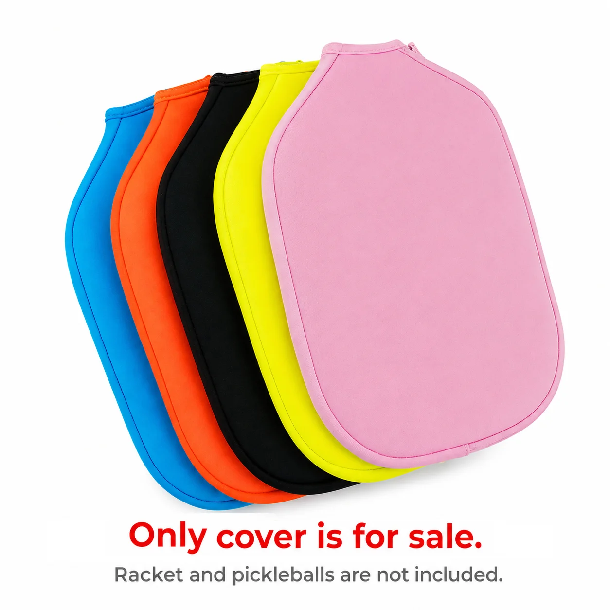 2Pcs Neoprene Pickleball Paddle Cover Zipper Closure Soft Protective Sleeve Portable Storage Case for Indoor Outdoor Play Gear