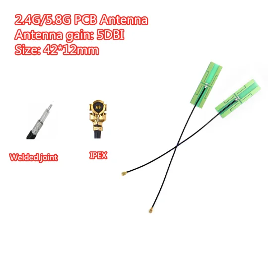 

2pcs 2.4G 5.8G dual-band WiFi bluetooth antenna high gain PCB antenna omni directional patch antenna ipex