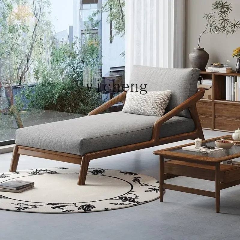 

X-24 concubine chair Solid wood new Chinese ash wood concubine couch Beauty single bed Taifei chair