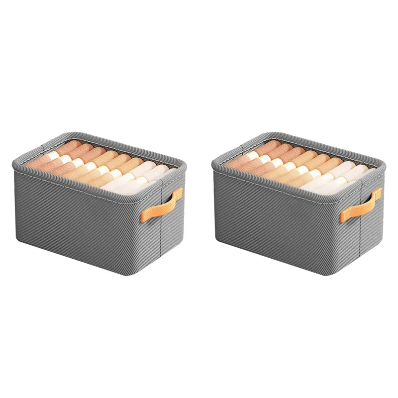 

ABCA-2X Multi-Functional Closet Organizer,Steel Ring Storage Box, Fabric Folding Bedroom Wardrobe Clothes Storage Box B