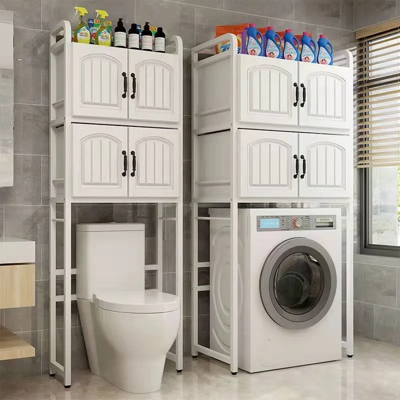 

Washing machine rack Floor-to-ceiling drum Pulsator flip top shelf above washing machine Bathroom Balcony Storage Cabinet