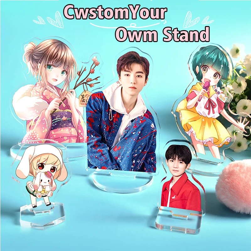 Anime Cartoon Character Acrylic Stand Custom Transparent Model Desktop Decoration Keychain Birthday Gift