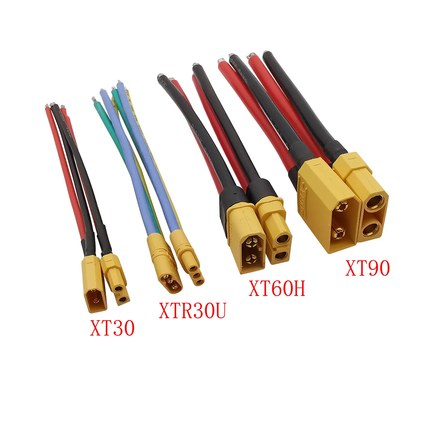XT60H XT30 XT90 XTR30U Battery Male Female Connector Plugs Socket with Silicone Wire Cable For RC Lipo Battery ESC FPV Drone DIY