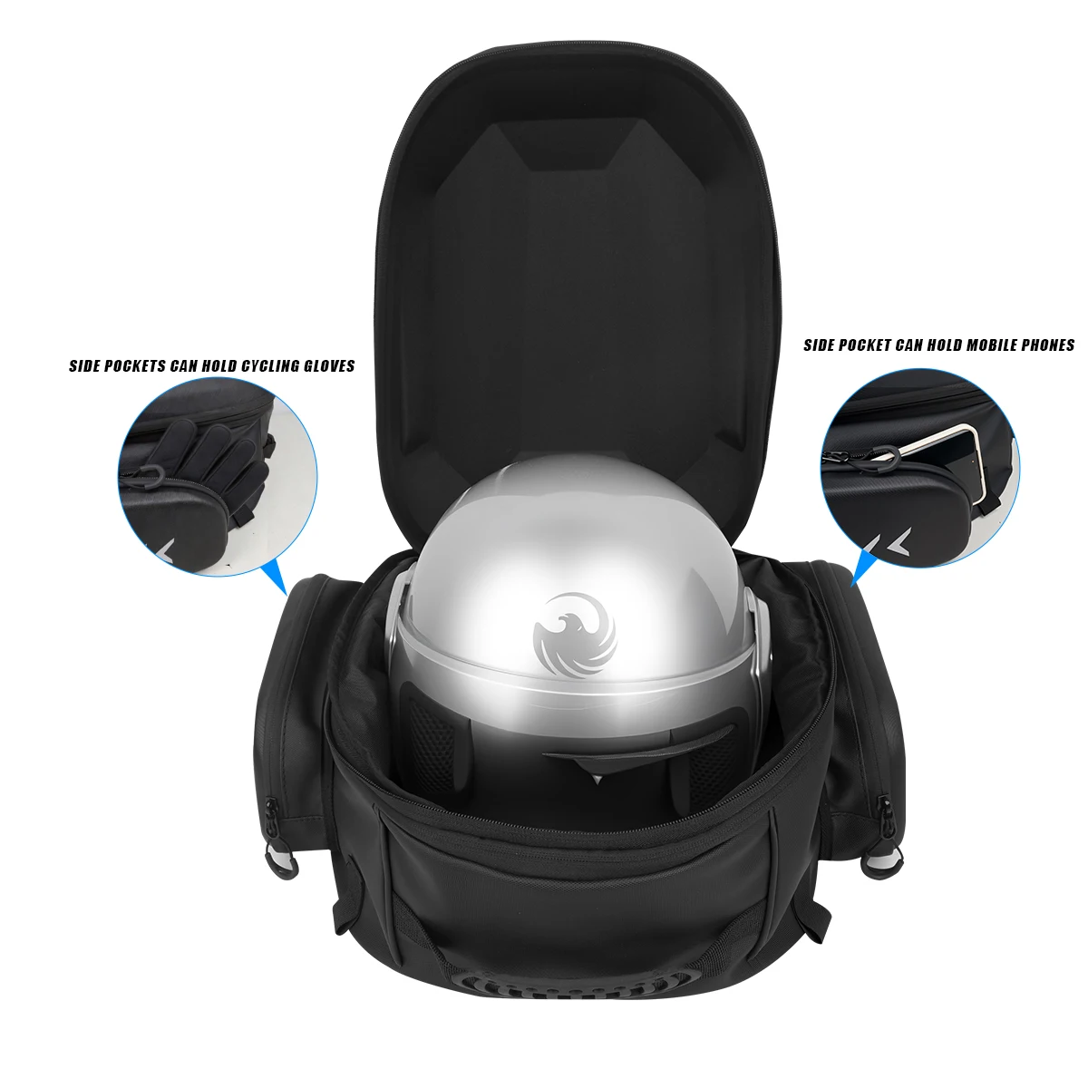 Motorcycle Tail Bag Waterproof Motor Back Seat Pannier Bag Hardshell Riding Travel Luggage Backpack Rider Bag