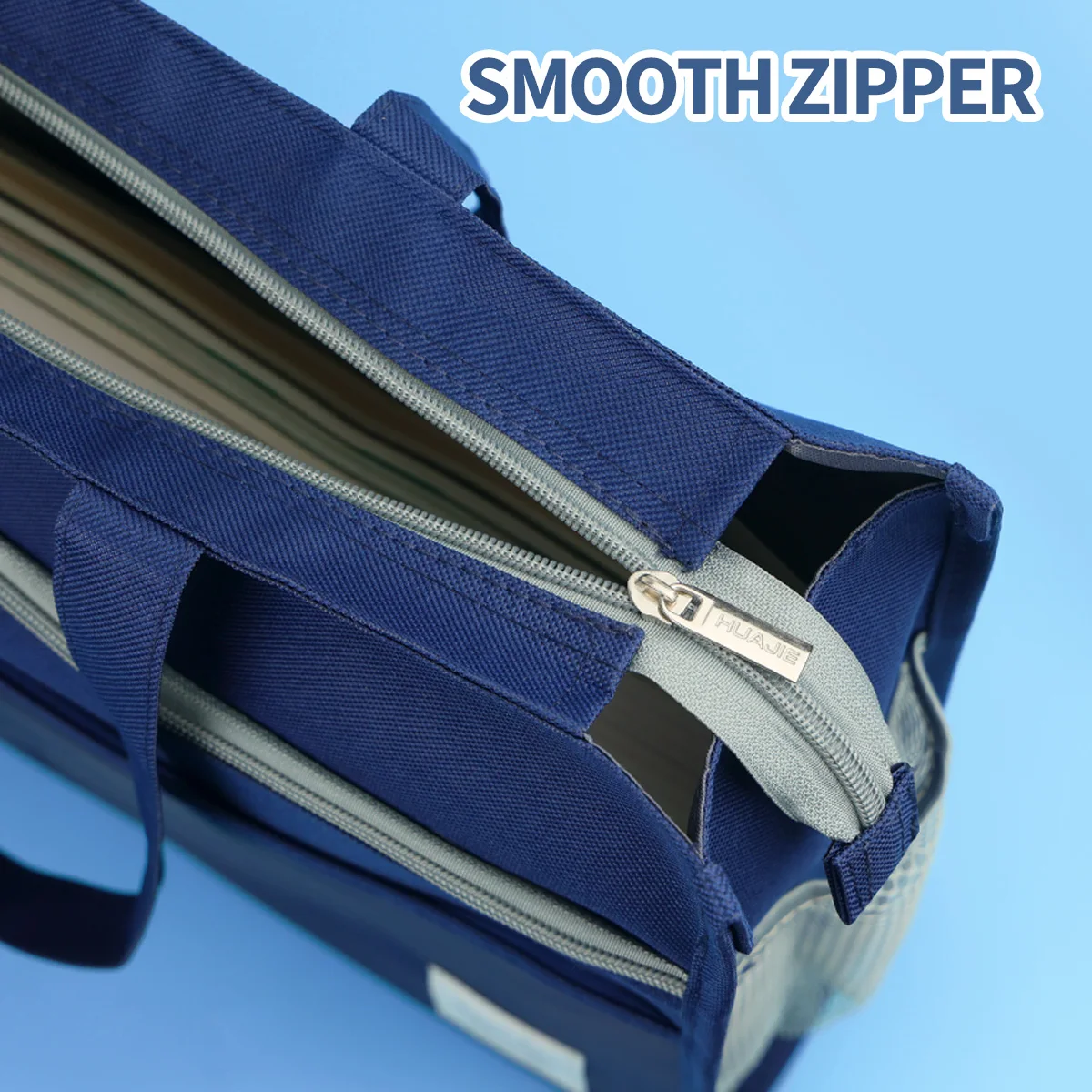 Huajie ผ้า Oxford ความจุขนาดใหญ่ถุงเก็บแบบพกพามัลติฟังก์ชั่นเหมาะสําหรับ A3 Art Sketch และไฟล์ 8K - ศิลปิน, ครู, เครื่องใช้สํานักงานและ Travel Ideal Choice, มีให้เลือกในสีฟ้าอ่อน, ชมพูหรือสีฟ้า, สามสี, กระเป๋าศิลปะ