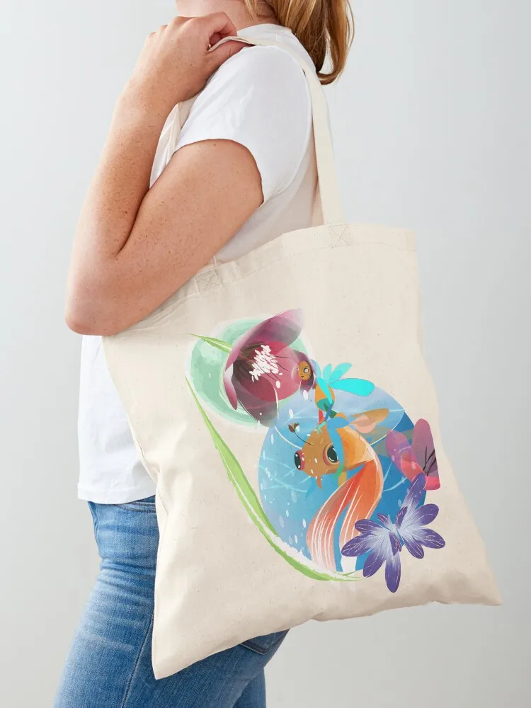 

illustration style watercolor fairy of flowers and water Tote Bag Women's beach bags Women's shopping bag Women's tote bag