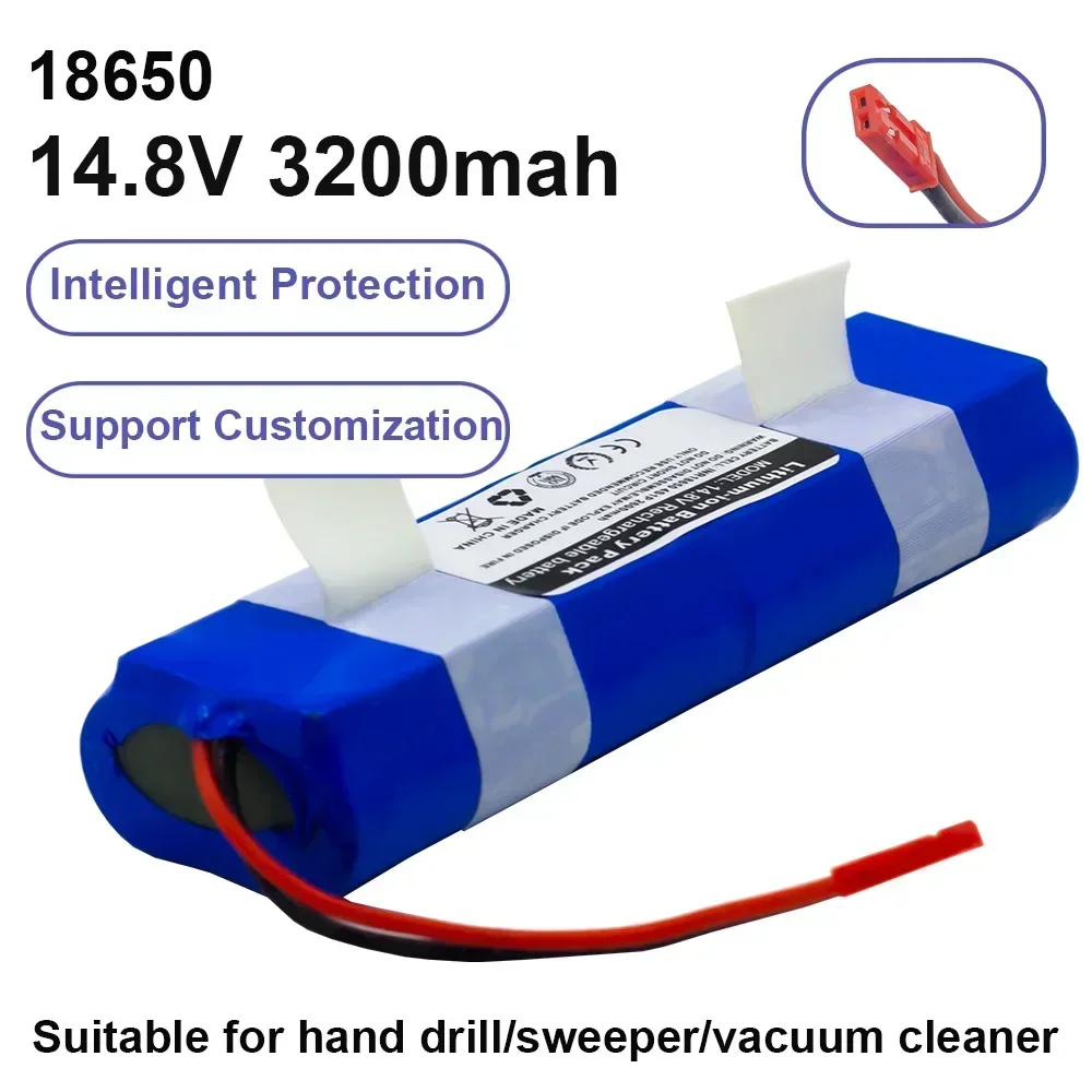 14.8V  186503200mAh Battery PackRechargeable  Lithium Customizable Spare Battery for ilife V3s Pro V50 V5s Pro V8s X750 V3 Robot