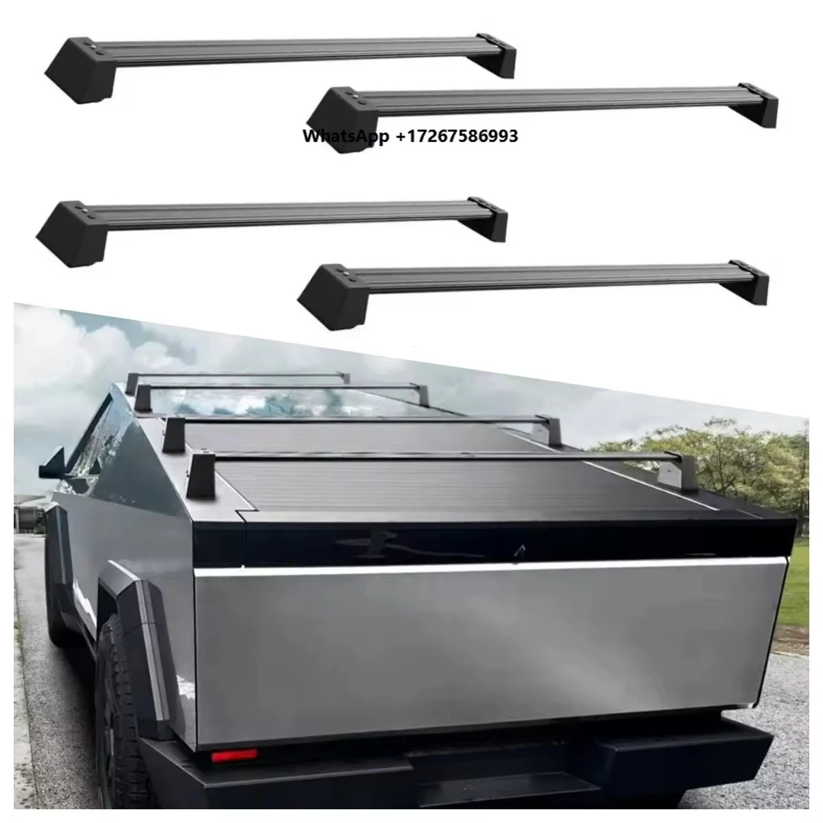 Roof Cargo Rail Rack Cross Bar Crossbar 4Pcs for  Cybertruck 2024 2025