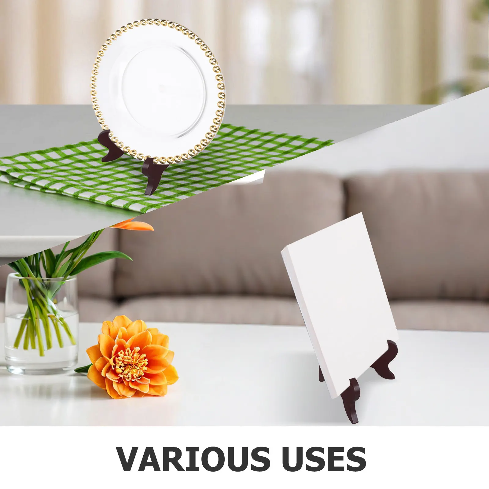 2 Pcs Home Decor Compact Cookbook Stand Centerpiece Display Artworks Easel Holder Back to School