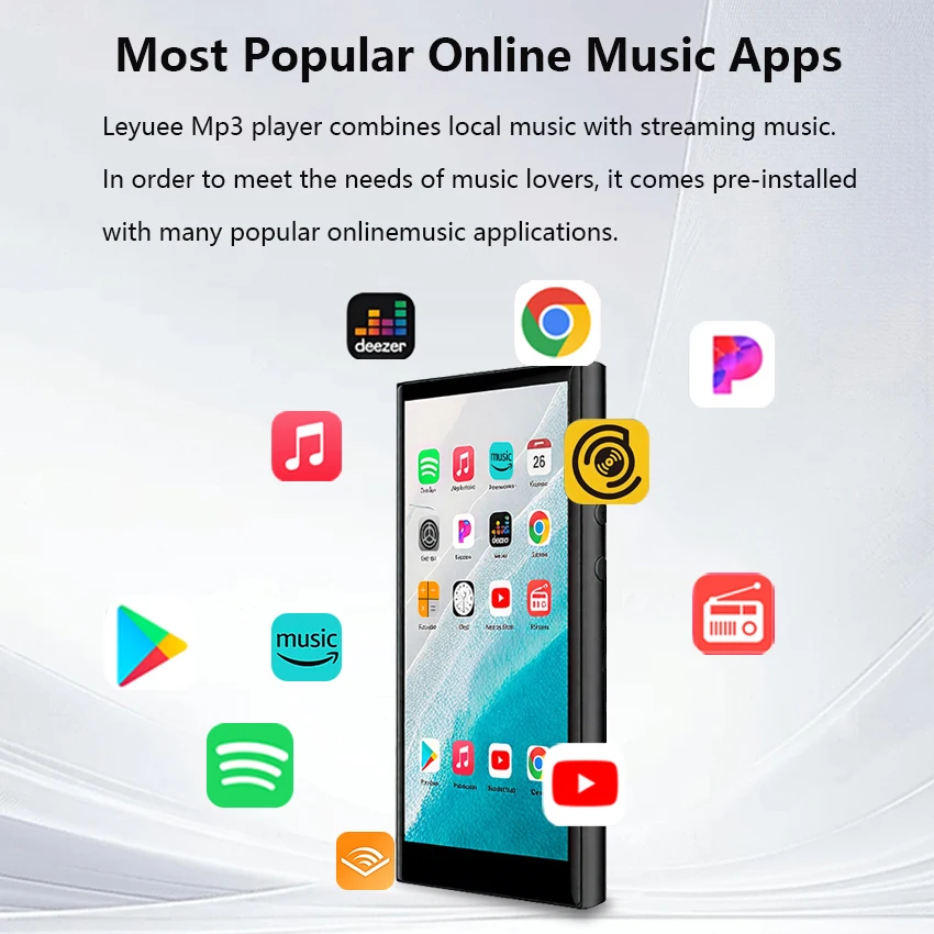 80 جيجابايت (16 جيجابايت + 64 جيجابايت) 3.99 بوصة مشغل MP3 أندرويد 13.0 مشغل MP3/MP4 مع بلوتوث 5.0 واي فاي، راديو FM، كتب إلكترونية، سبوتيفي، مسموع، باندور #3