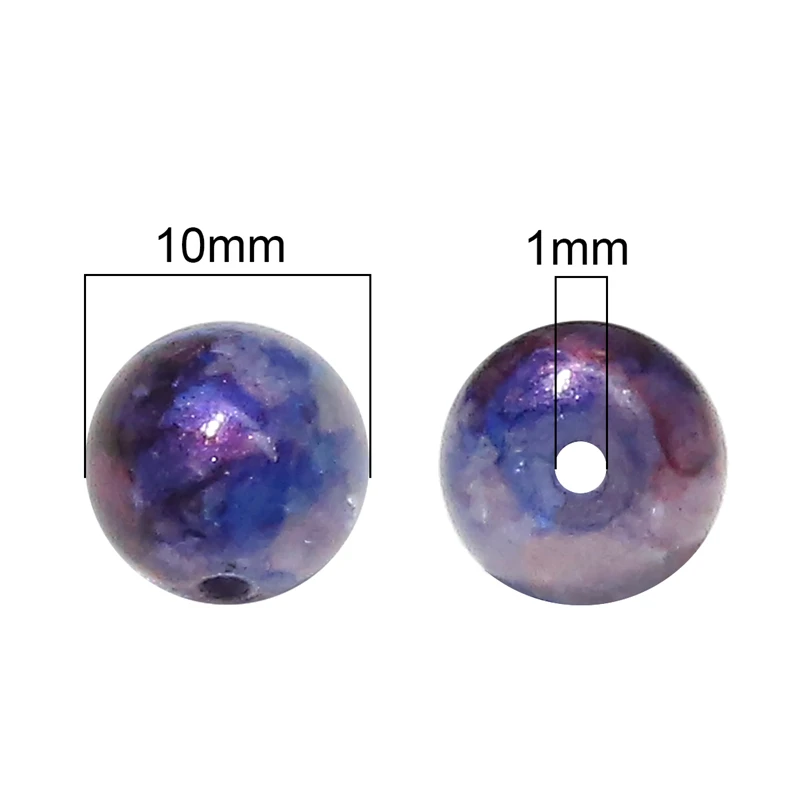 

10mm 20Pcs/Bag Glass Aurora Purple Round Beads Full of Vitality and Unique Scattered Beads Handmade DIY Jewelry Bracelets Earrin