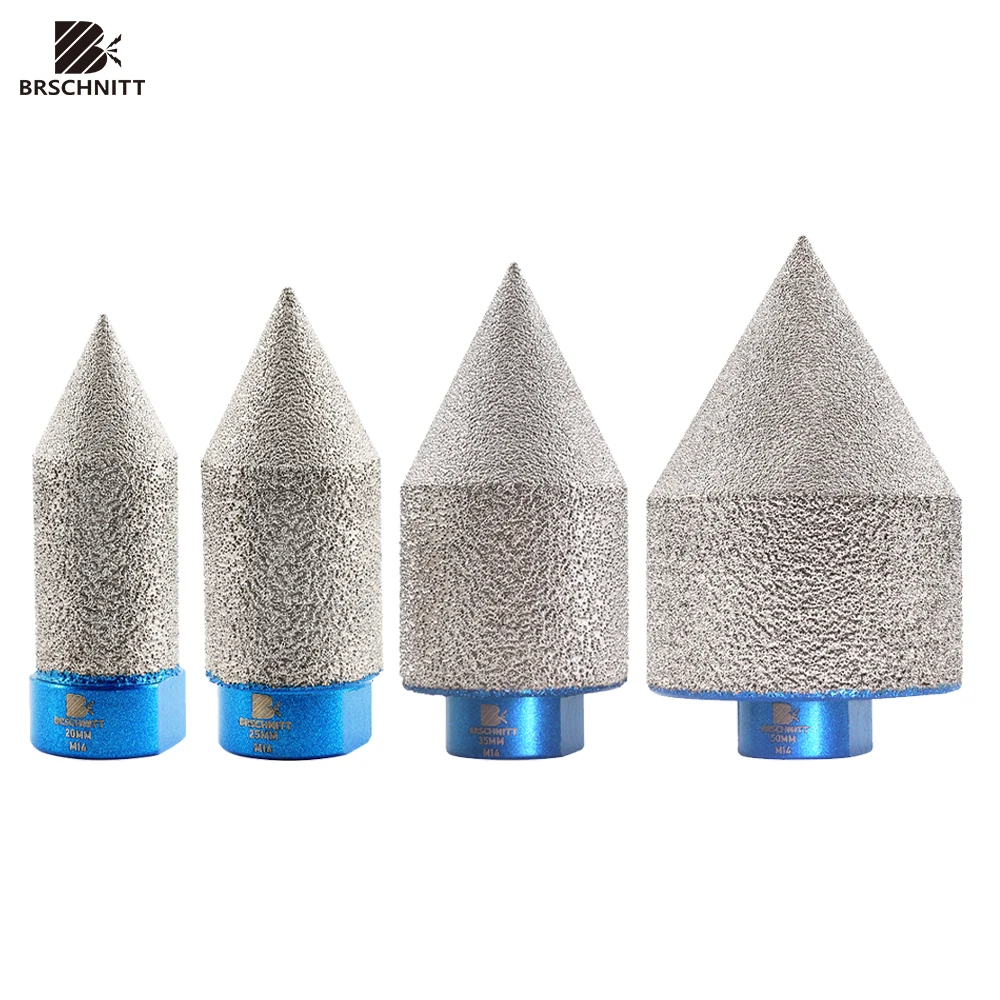 BRSCHNITT 1pc Dia20/25/35/50mm Diamond Chamfering Bit Milling Bits Enlarging Beveling for Ceramic Tile Porcelain M14 Thread