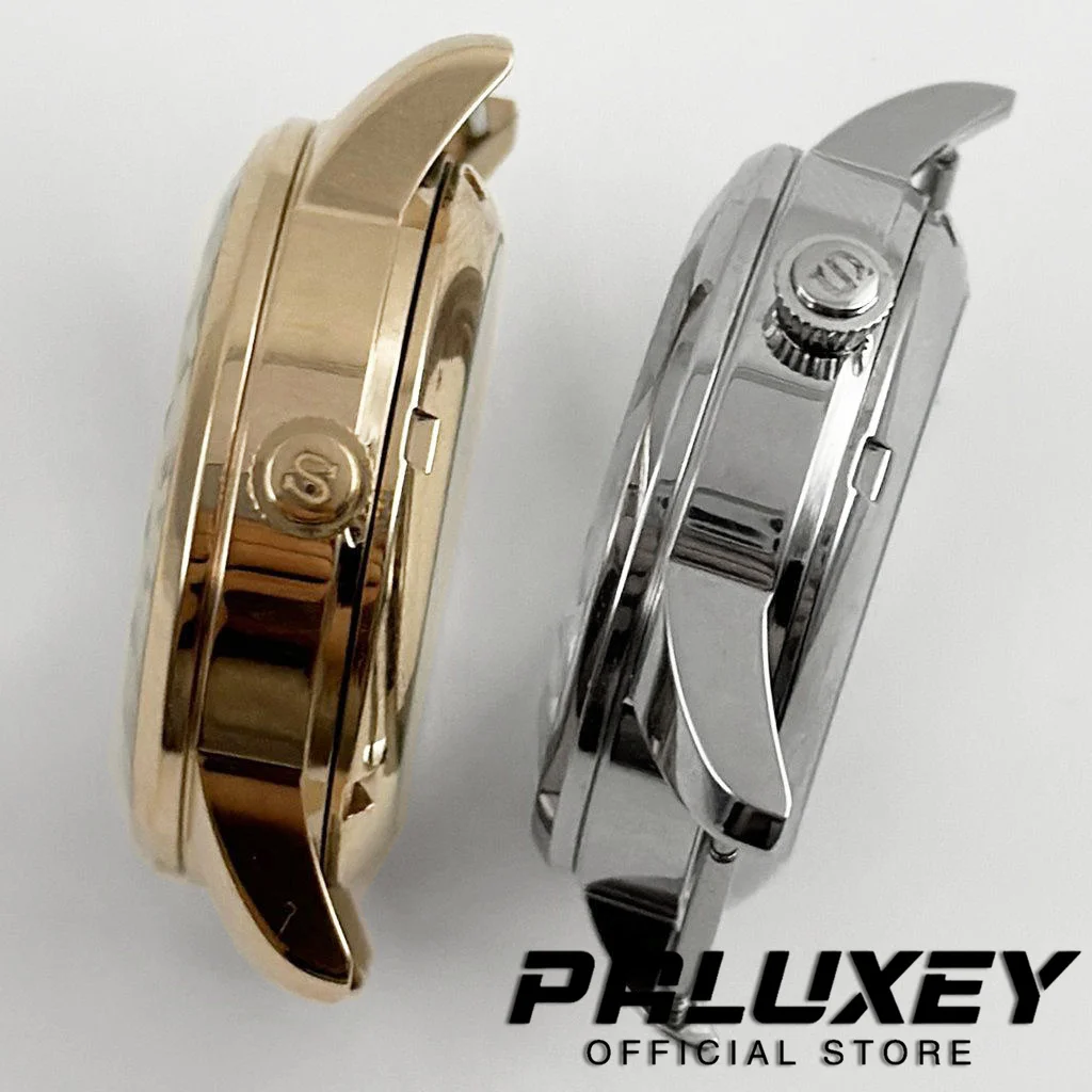 New Cocktail 33MM Diamond Edge Glass Ladies Women's Cocktail Case Stainless Watch Case Fit NH35 NH36 NH38 Movement Watch Box