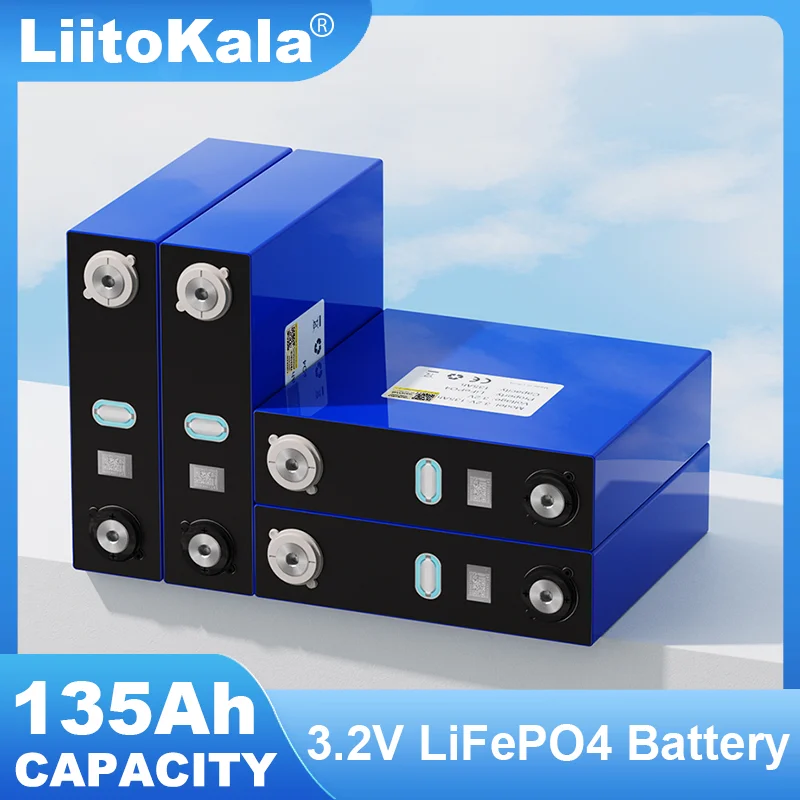 

LiitoKala 3.2v 135Ah lifepo4 Rechargeable Battery DIY 12v 24v 36v cycle package ldp lithium cell lithium iron phosphate TAX FREE