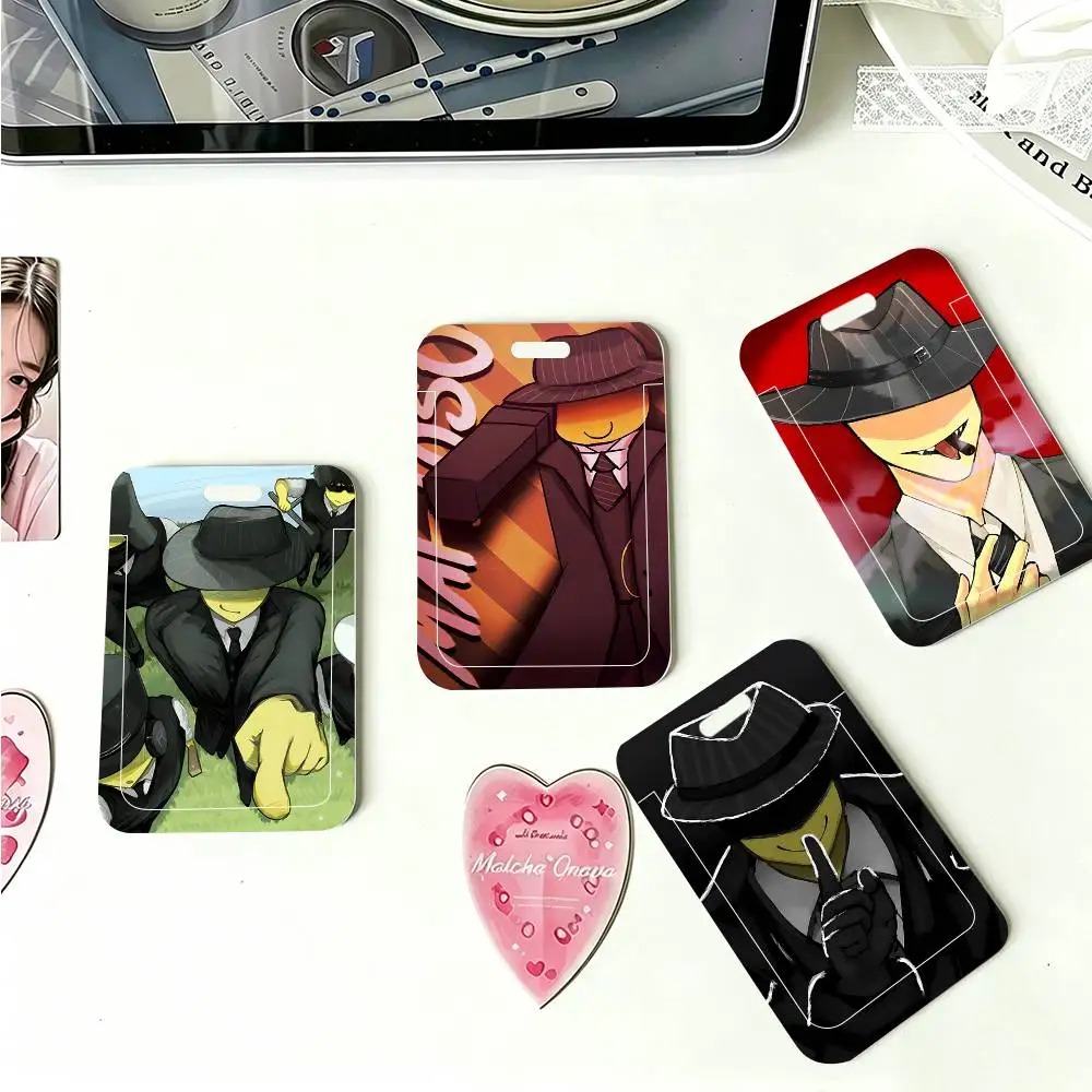 1pc Funny Forsaken Mafioso ID Card Sleeve School Card Access ID Card Bus Meal Card Protective Sleeve Easy Push