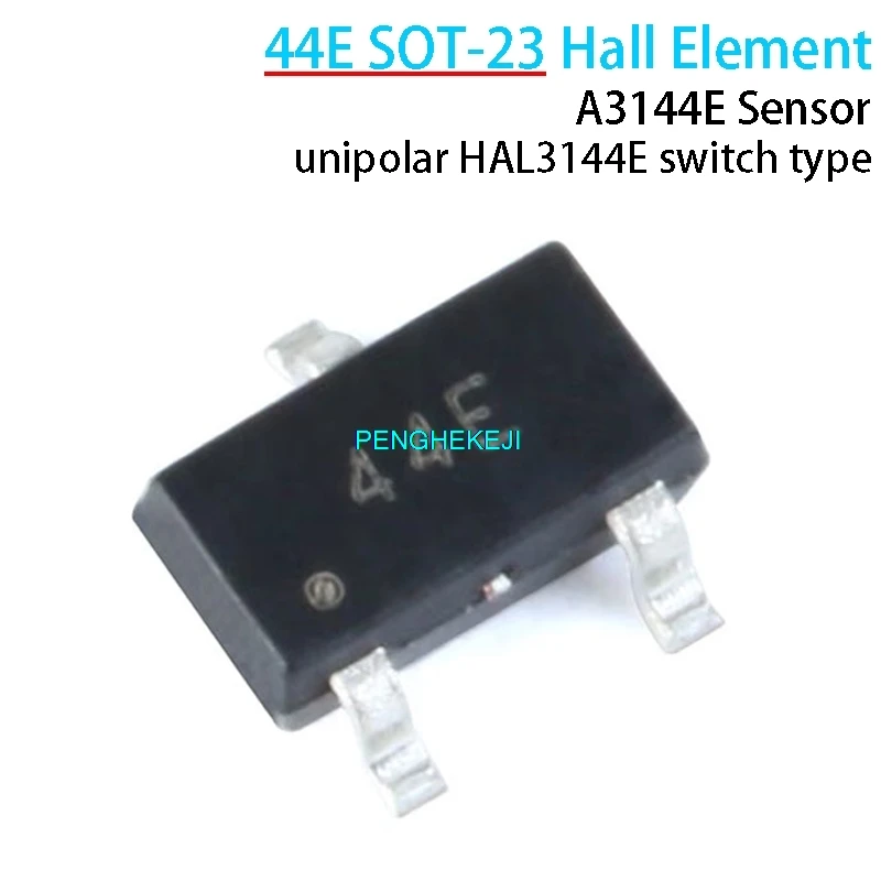 10PCS 44E SOT-23 Hall-element A3144E sensor unipolaire HAL3144E schakelaar type