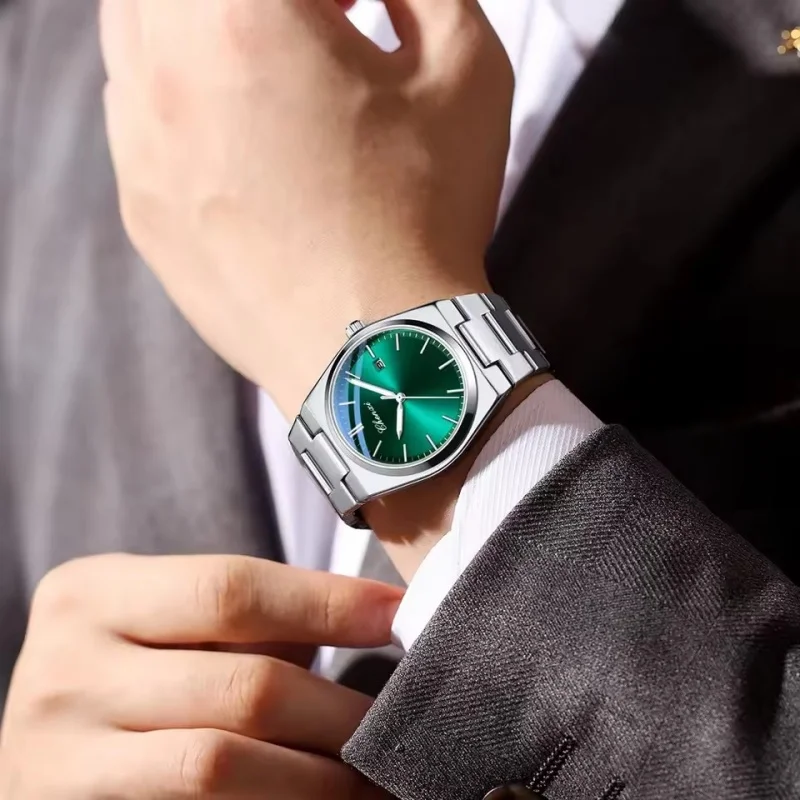 CHENXI 683 ساعة كوارتز رجالية مدمجة مقاومة للماء بتقويم مضيء وشريط فولاذي ساعة فاخرة للرجال relógios masculino