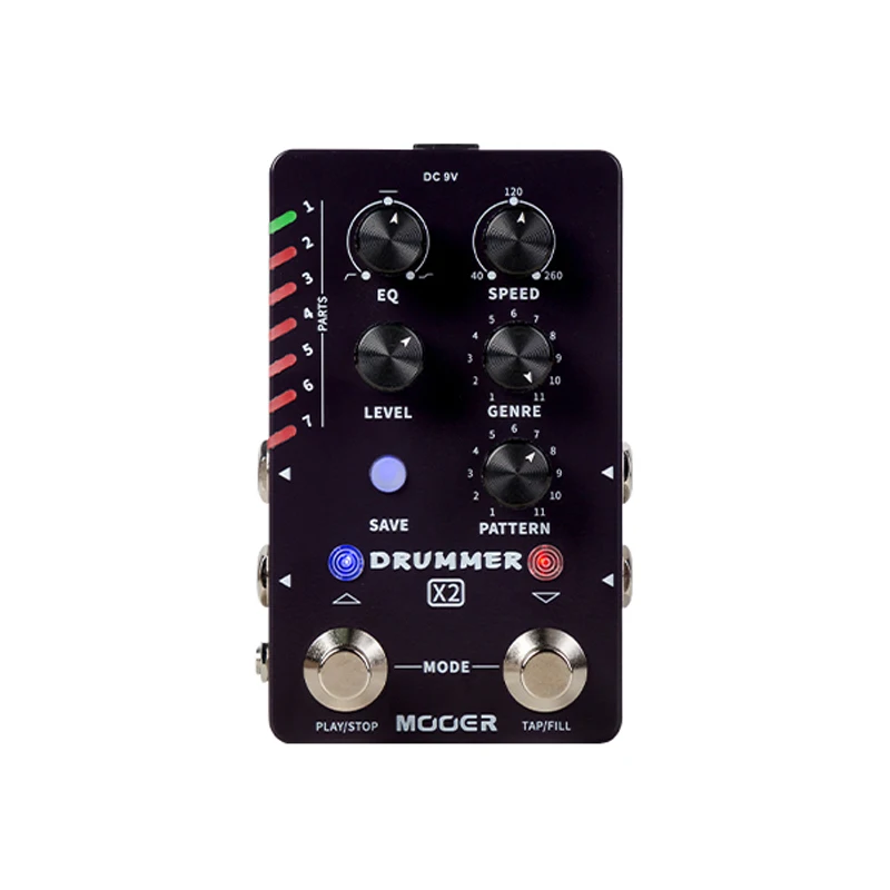 Mooer Drummer X2 Guitar Pedal Stereo Drum Machine Effect Pedal