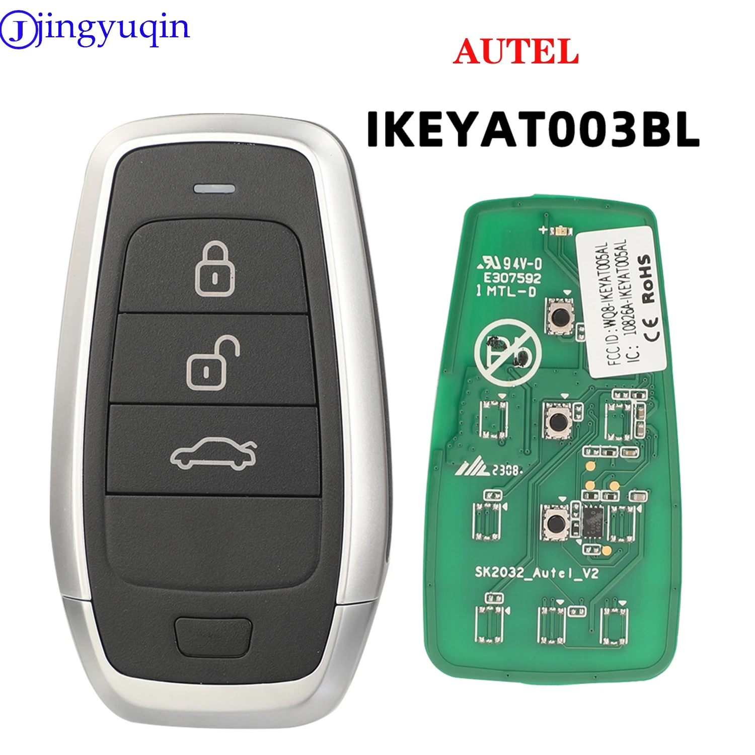 

jingyuqin AUTEL IKEYAT003BL Independent 3 Buttons Smart Universal Key