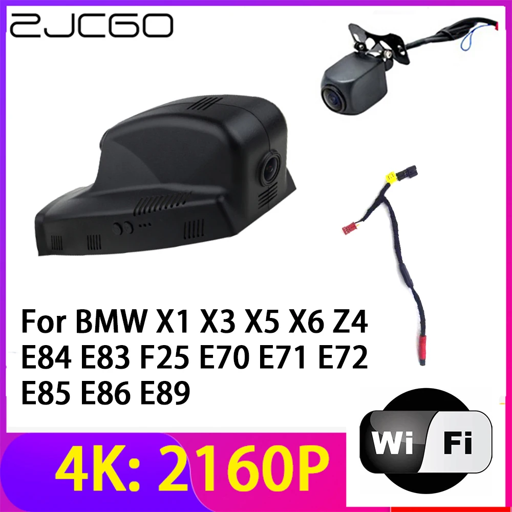 

ZJCGO 4K 2160P Dash Cam DVR Camera 2 Lens Recorder Wifi Night Vision for BMW X1 X3 X5 X6 Z4 E84 E83 F25 E70 E71 E72 E85 E86 E89