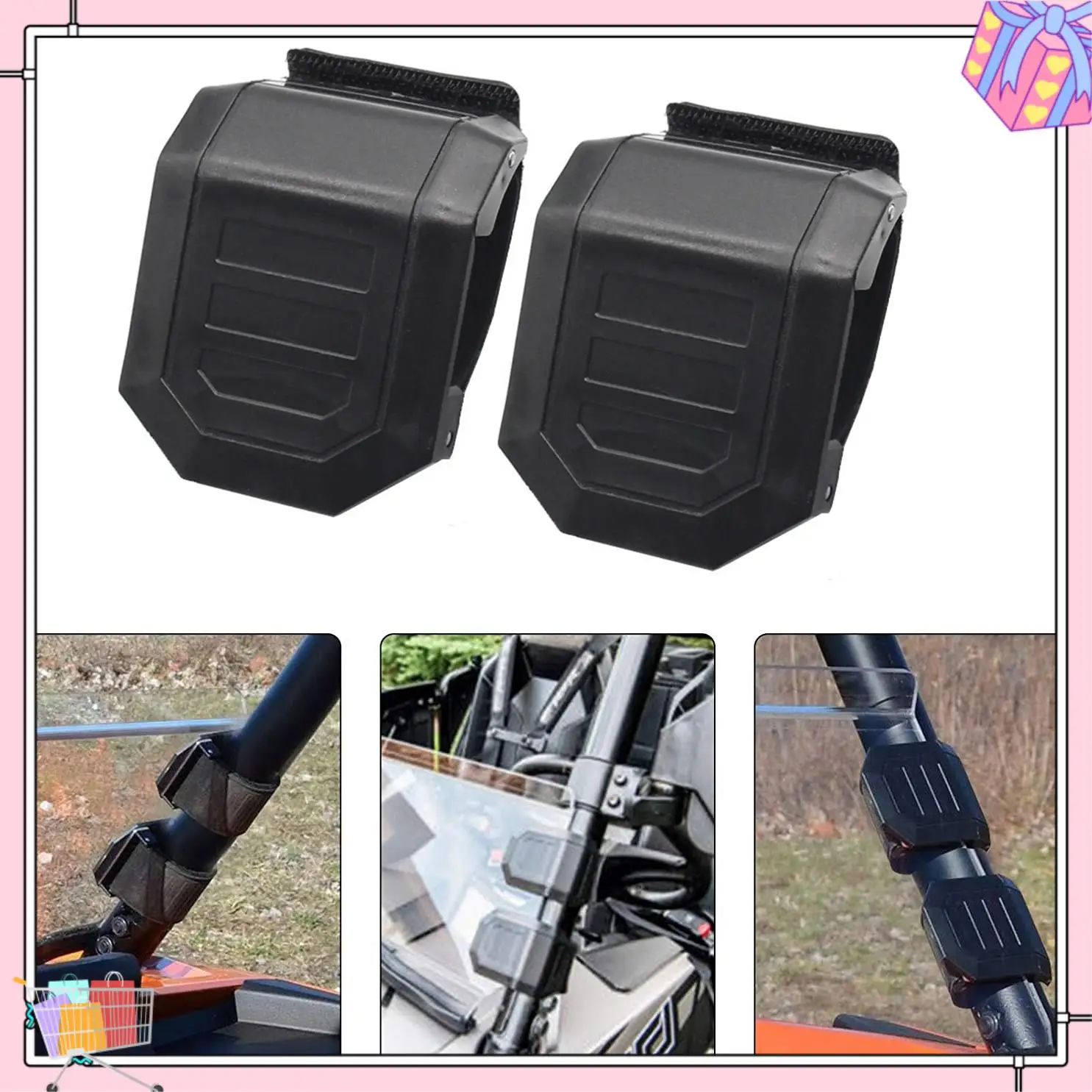 

A77T-UTV Windshield Window HD Clamp Universal For Can-Am Maverick X3 1000 Commander For Honda Pioneer For Polaris RZR