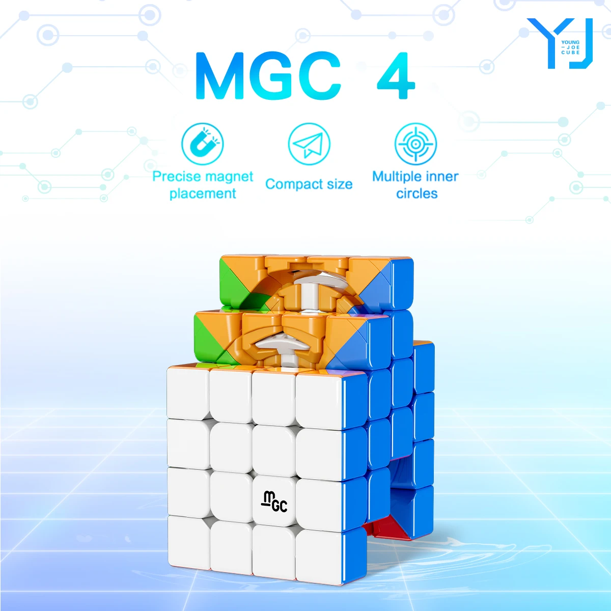 YJ Yongjun MGC 4x4 Cube Educational Toys Speed Puzzle Cube Magnetic Magic Cube 4x4x4 Cubo Magico