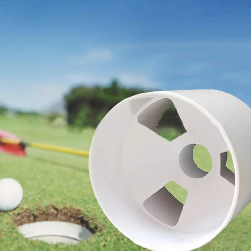 Objetivo de entrenamiento de Golf Putting Putter Hole Cup White Plastic Yard Garden Back yard práctico Cups Indoor Outdoor Grass Insert Golf