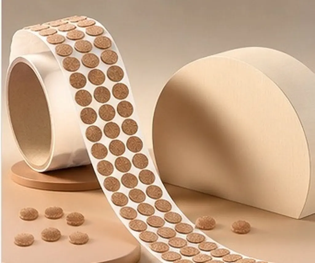 1 Roll Soft Cork Pads Self Adhesive Round Furniture Protector Bumpers Peel Stick Noise Reduction Cushion Circle