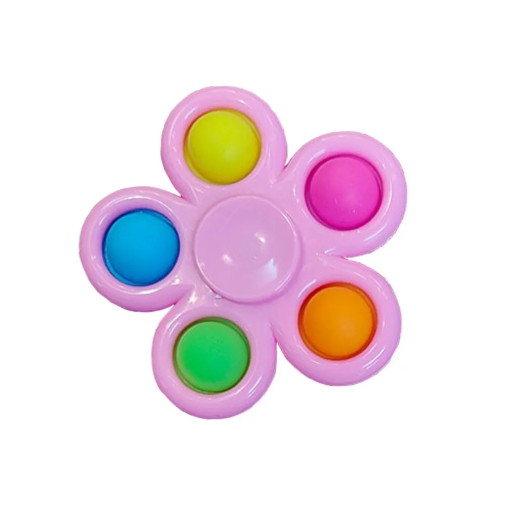 Silicone Rotating Finger Fidget Spinner Bubble Pop Toy for Kids and Adults Stress Relief Sensory Stimulation Game Gift