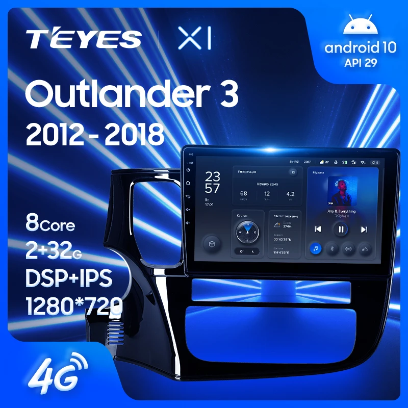 TEYES X1 For Mitsubishi Outlander 3 GF0W GG0W 2012 - 2018 Left hand drive Car Radio Multimedia Video Player Navigation GPS Android 10 No 2din 2 din dvd