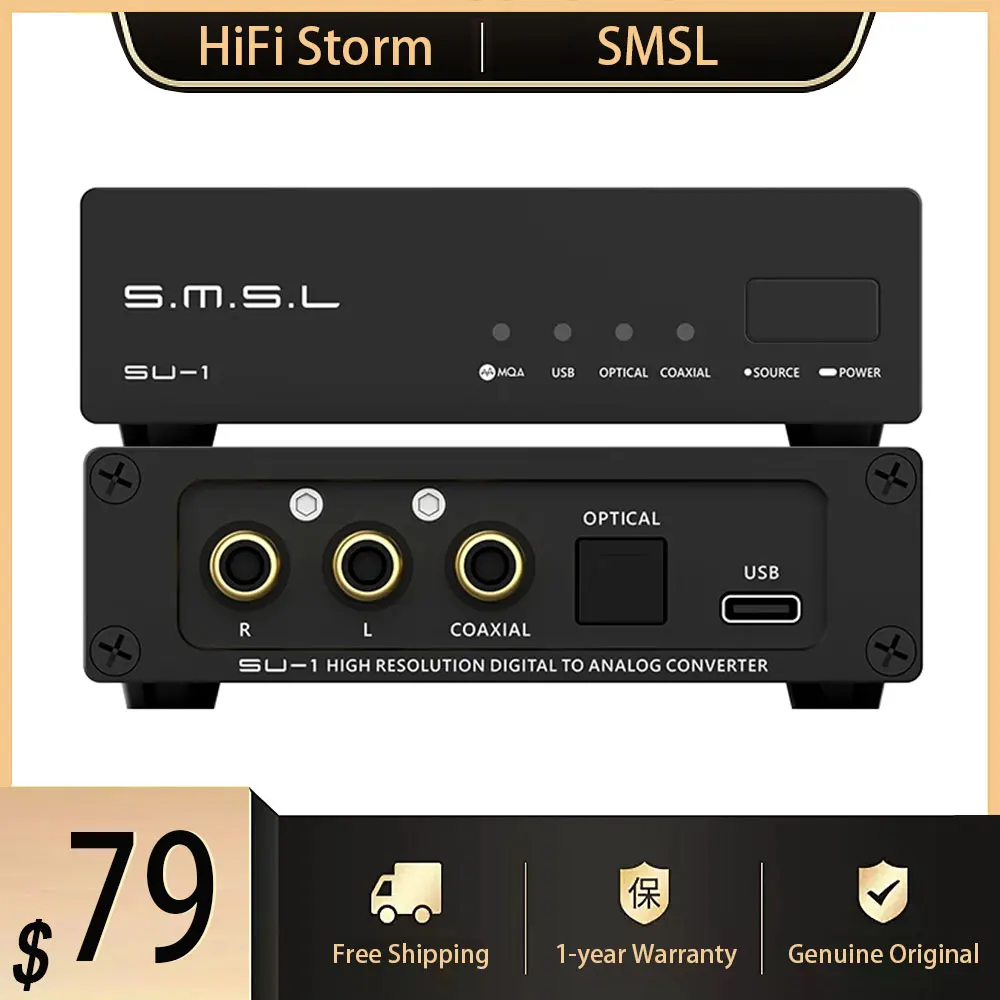 

New SMSL SU1 Hi-Res MQA Audio DAC HIFI Mini Desktop Decoder MQA-CD AK4493S XMOS XU316 768kHz/32Bit Android iOS WIN7 8 10 11